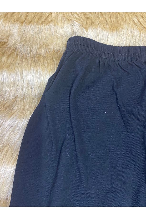 Dantel Detaylı Kasın Desenli uzun Şort Pijama Altı %100 pamuk tayt içlik - 3