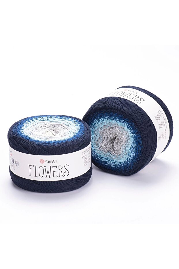 Flowers - Ebruli El Örgü İpi Ebruli-261 - 1