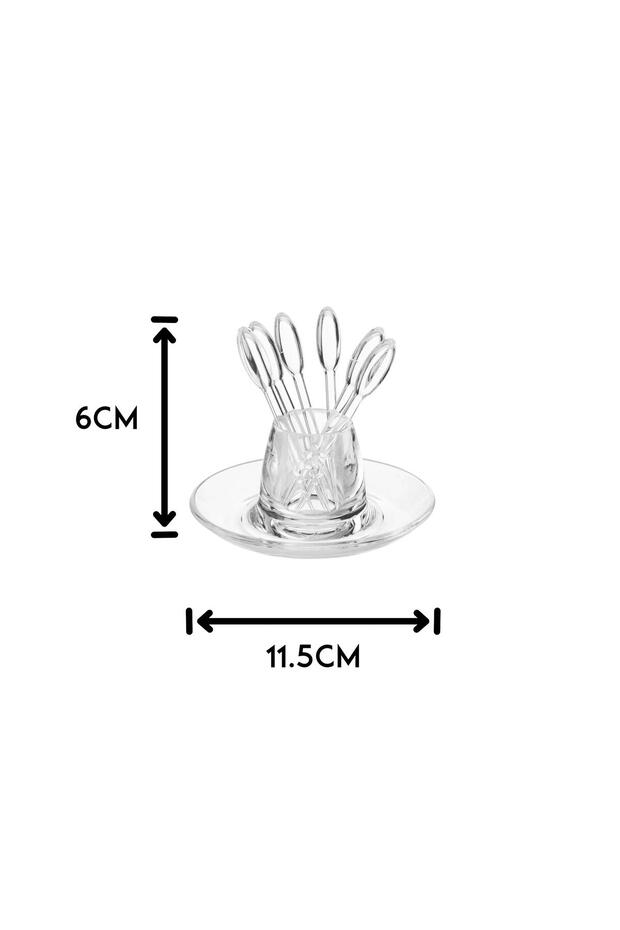 حامل شوكة التمر المصنوع من الأكريليك الشفاف - 4