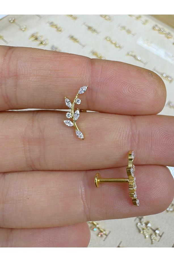 1 adet g23 titanium ( titanyum) helix kıkırdak conch uyumlu piercing - 3