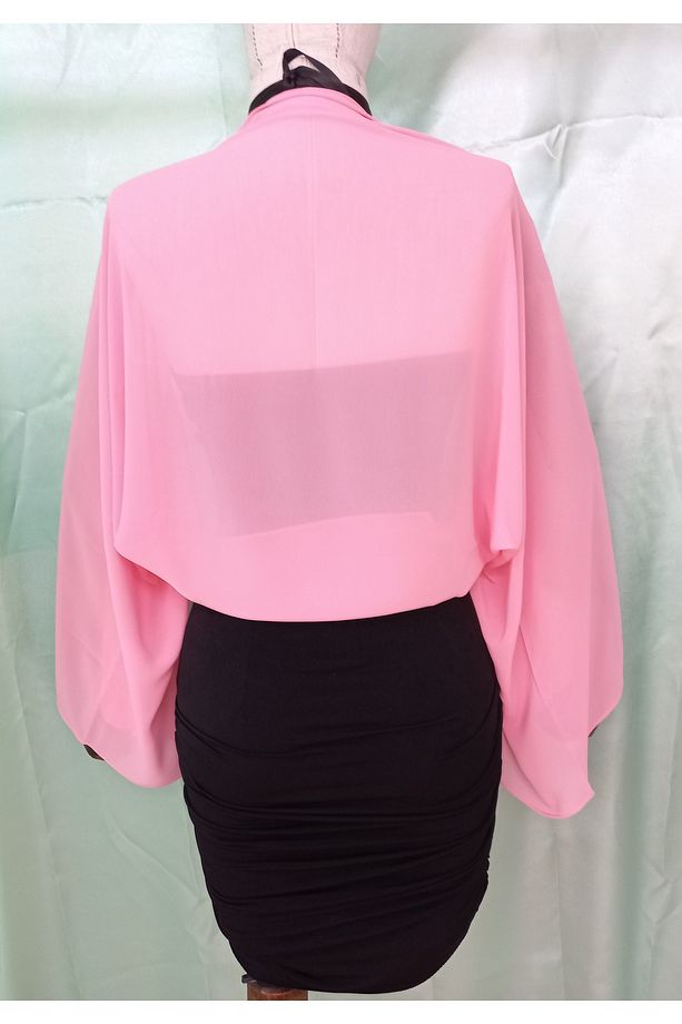 Amylee şifon kollu şal pembe - 3