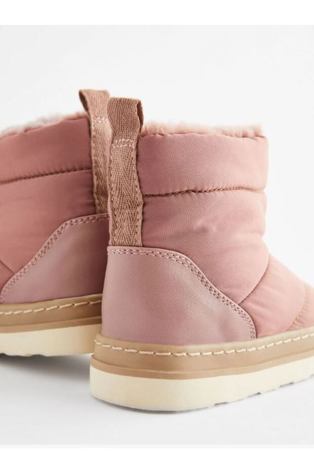 Sıcak Astarlı pembe kapitone bot - 3