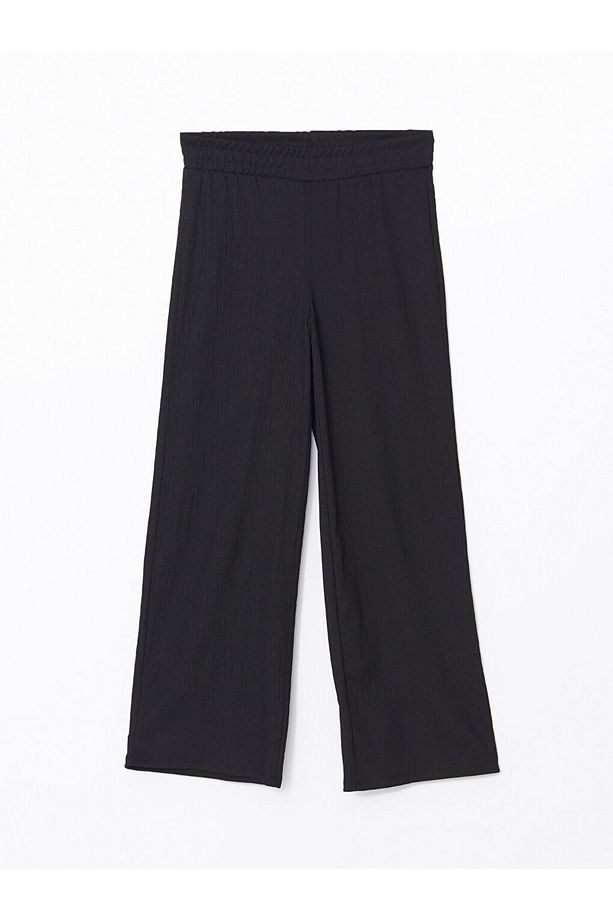 LCW Modest Siyah Beli Lastikli Dokulu Kadın Pantolon - 1