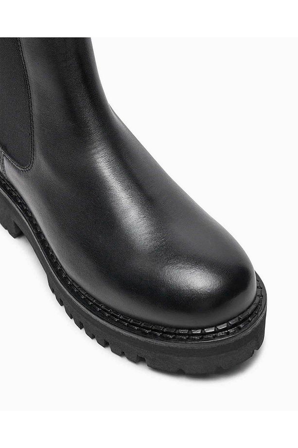 Kadın / Kız Marka Bayrak Logolu Chelsea Modeli Bağcıksız Şık Görünüşlü Siyah Bot & Bootie EN0EN02629 - 5