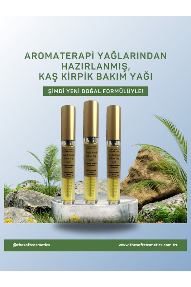 Aromaterapi Yağlarından Hazırlanmış Kaş Kirpik Bakım Yağı 8 ml - 1