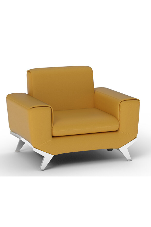 Sandal PU Leatherette Single Seater Sofa, Comfortable Living Room Furniture