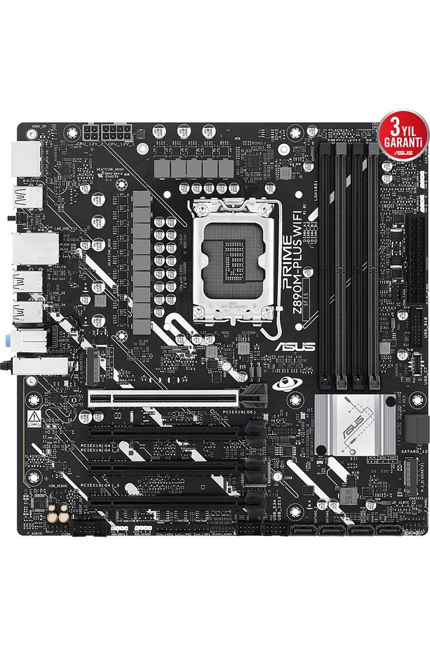 Prime Z890M-Plus Wifi 7600Mhz Oc Wi-Fi 7 Ddr5 Soket 1851 M.2 Hdmi Dp Matx Anakart - 5