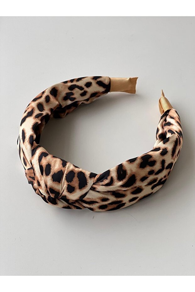 البيج ليوبارد نمط معقود التاج - 2