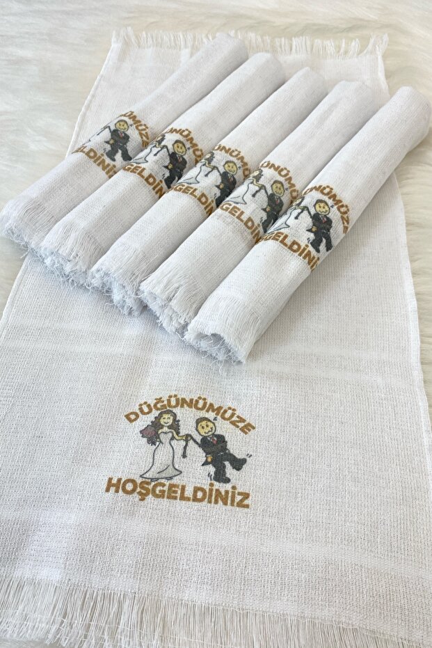 Wedding Bride Groom Circumcision Convoy Car Towel Ornament, 6 Pieces