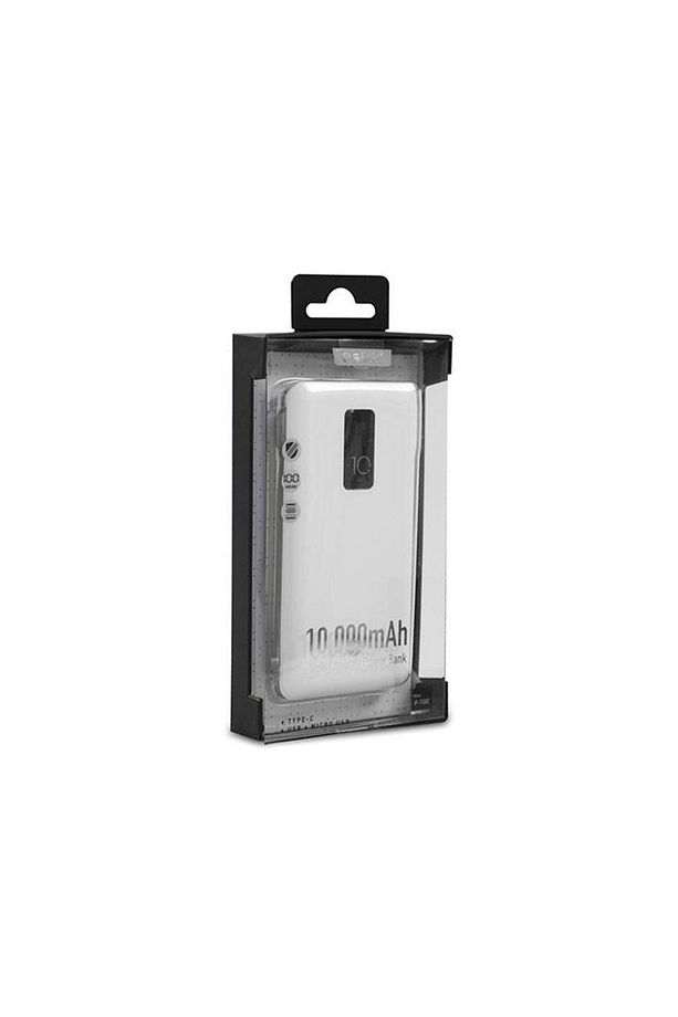 Ip-t100c 10000mah Lightning Micro Type C Kablolu Powerbank Beyaz Lcd'li Taşınabilir Pil Şarj - 6