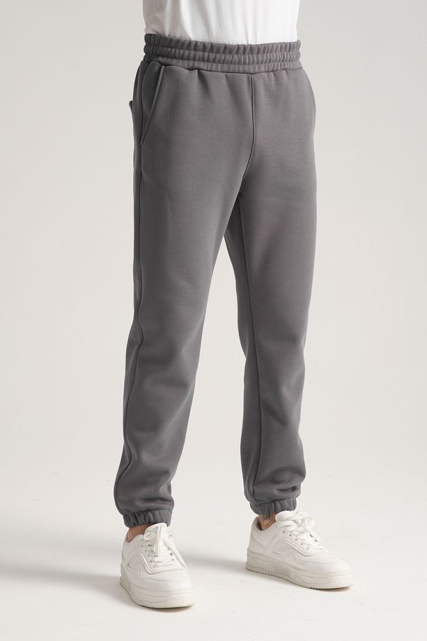 Luxe Kışlık Jogger Erkek Eşofman Alt Standar Kalıp Paça Lastikli - 3