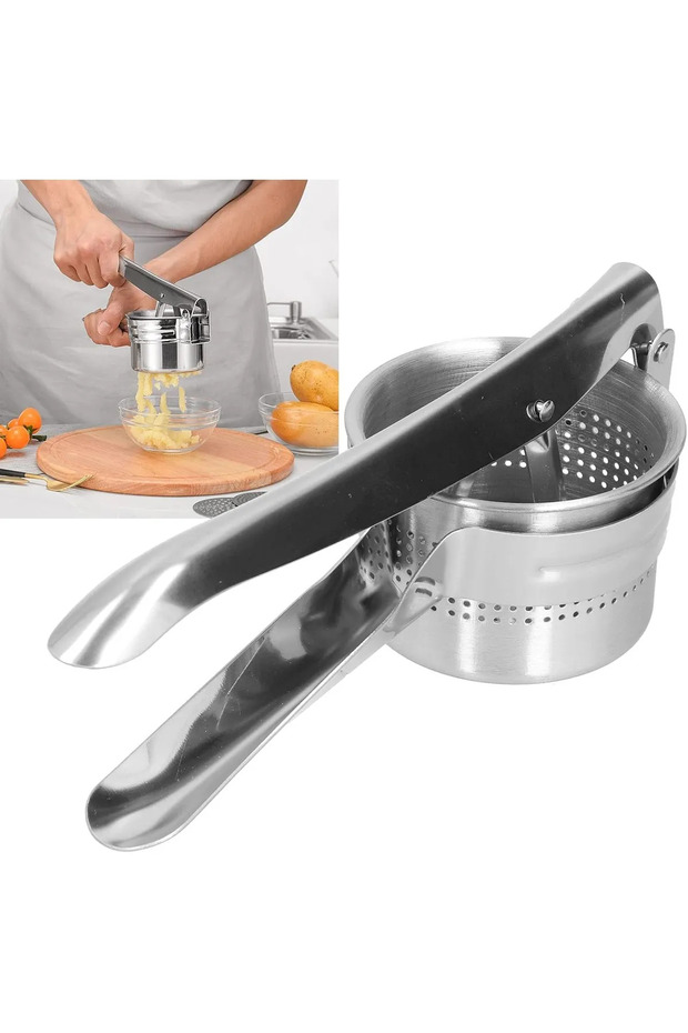 Fruit and Vegetable Masher Stainless Steel Potato Puree - for Baby and Kitchen