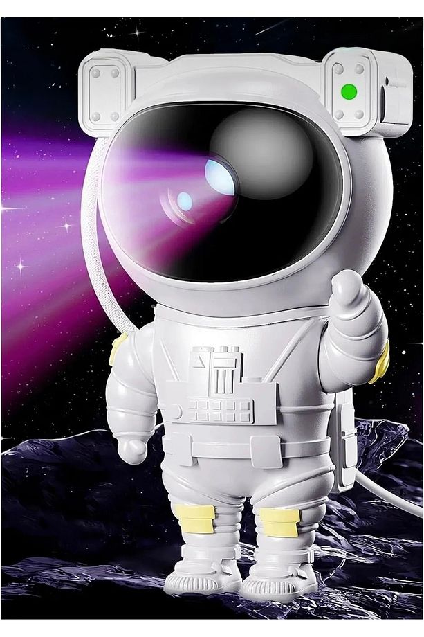 Astronot Projektör Led Işık Lazer Galaxy 360 Yıldız Projeksiyon Aurora Bulutsusu Çocuk Gece Lambası - 4