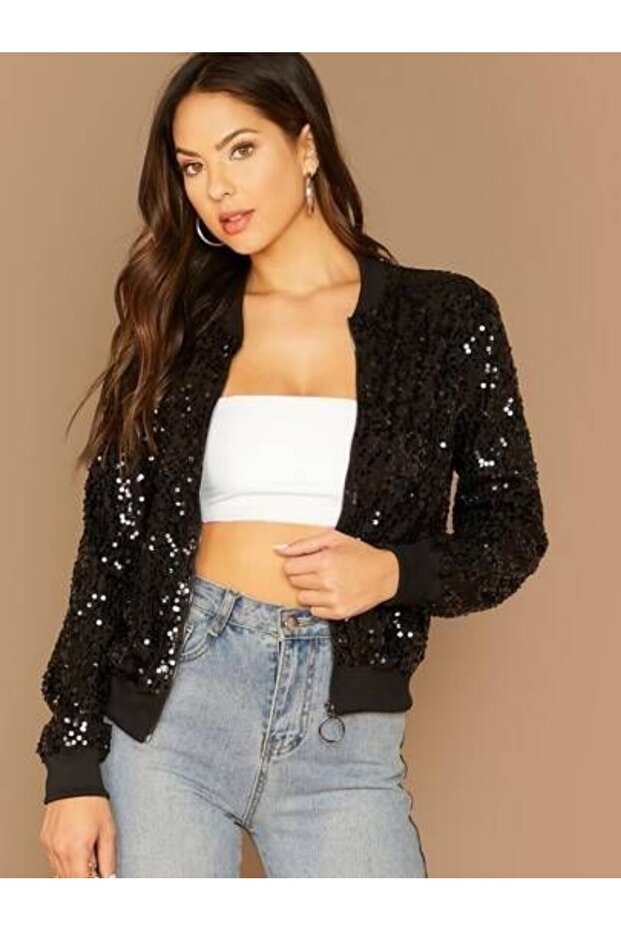 Siyah Payet Ceket - 1