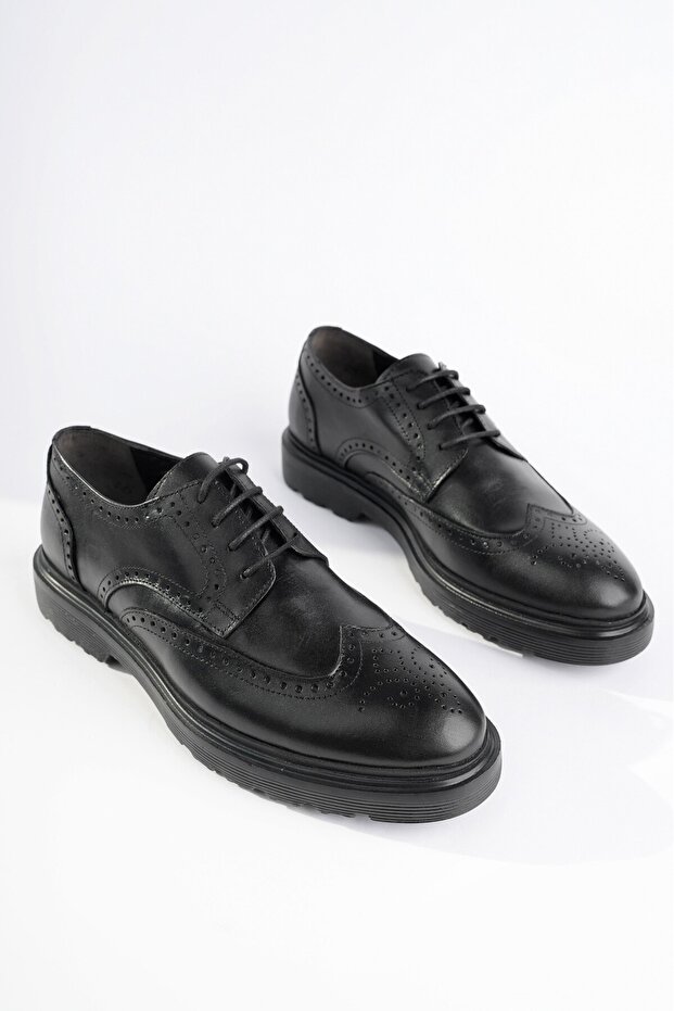 Andre Garantált klasszikus valódi bőr fűzős ortopéd férfi alkalmi cipők - 2