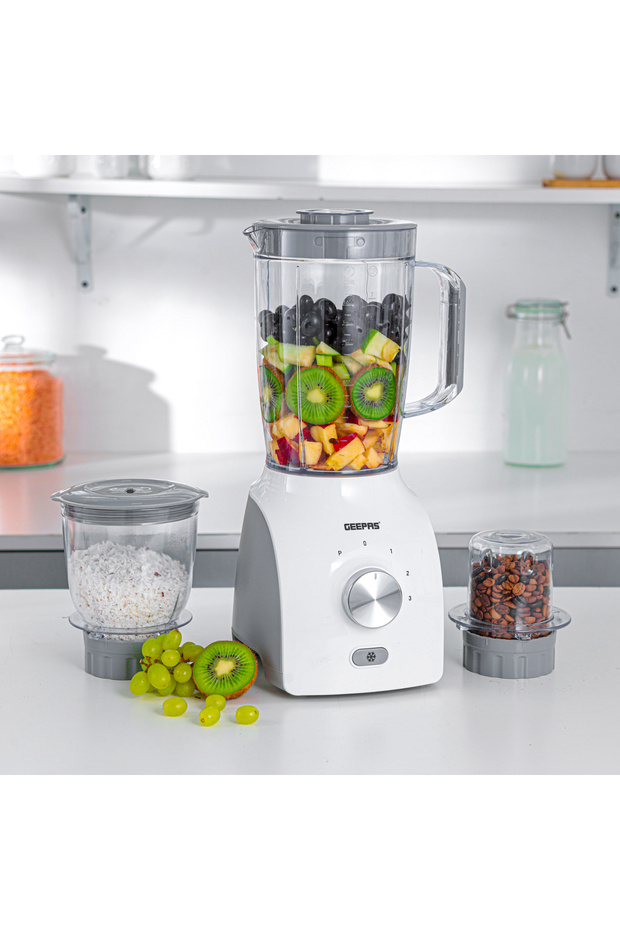 3In1 Blender With Stainless Steel Blades, Turbo Button For Ice Crushing, 3Speed With Pulse Function - 3