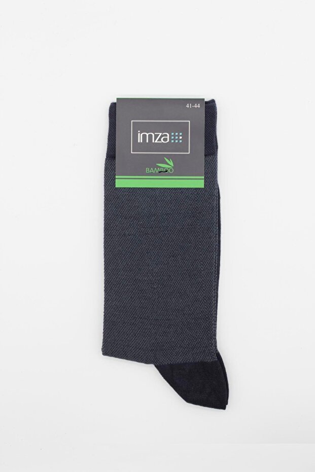 Men's Dark Navy Blue Bamboo Patterned Socks 1060245103
