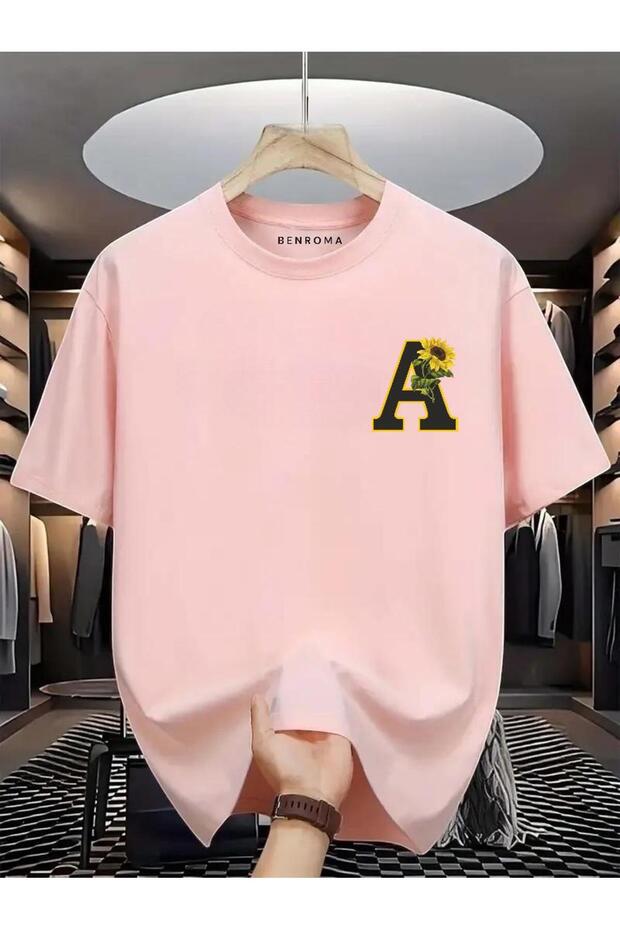 تي شيرت مطبوع عليه زهور - 1