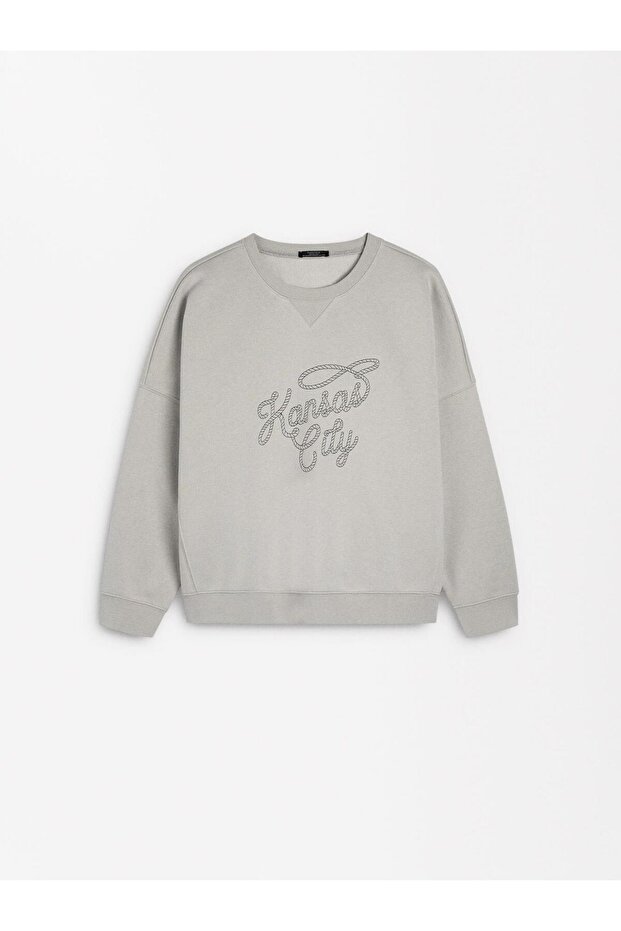 Nakış Detaylı Sweatshirt - 6