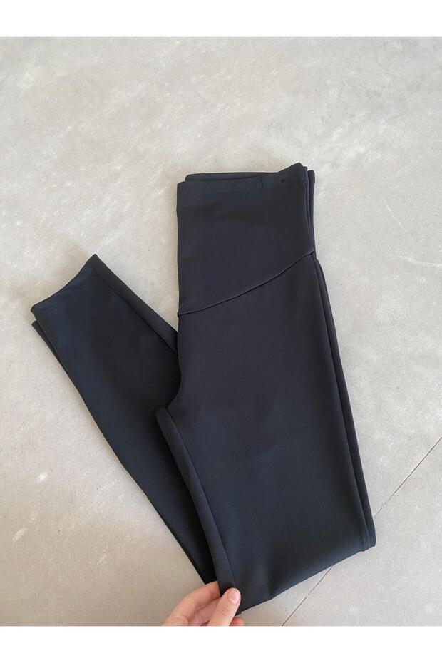 Siyah Comfortlux Ayarlanabilir Hamile Taytı - 5