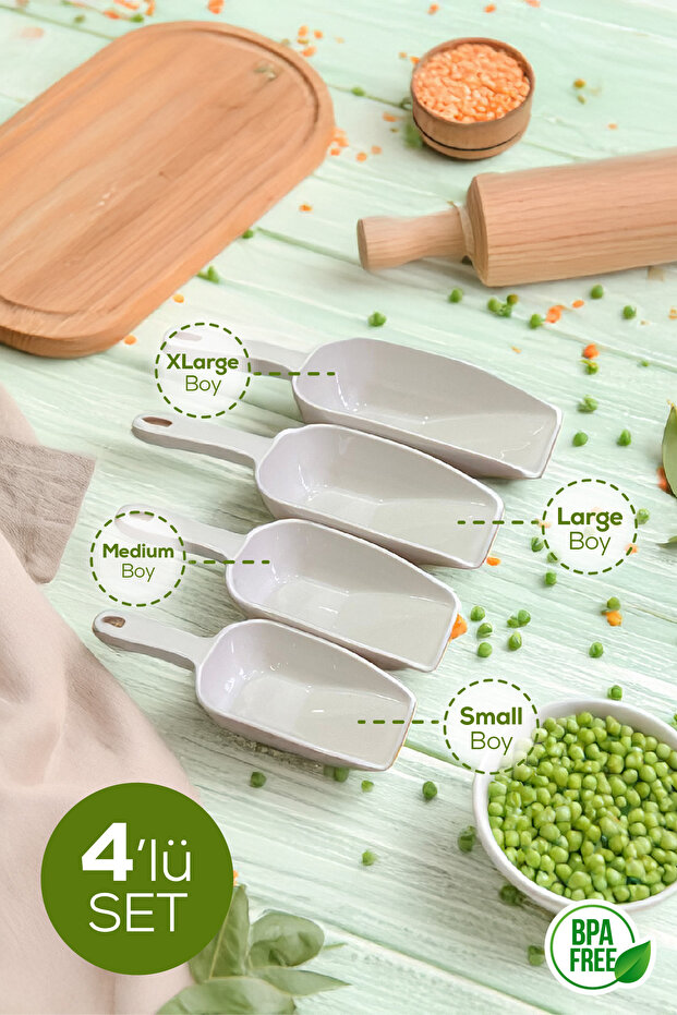 4-piece plastic spare parts shovel set beige