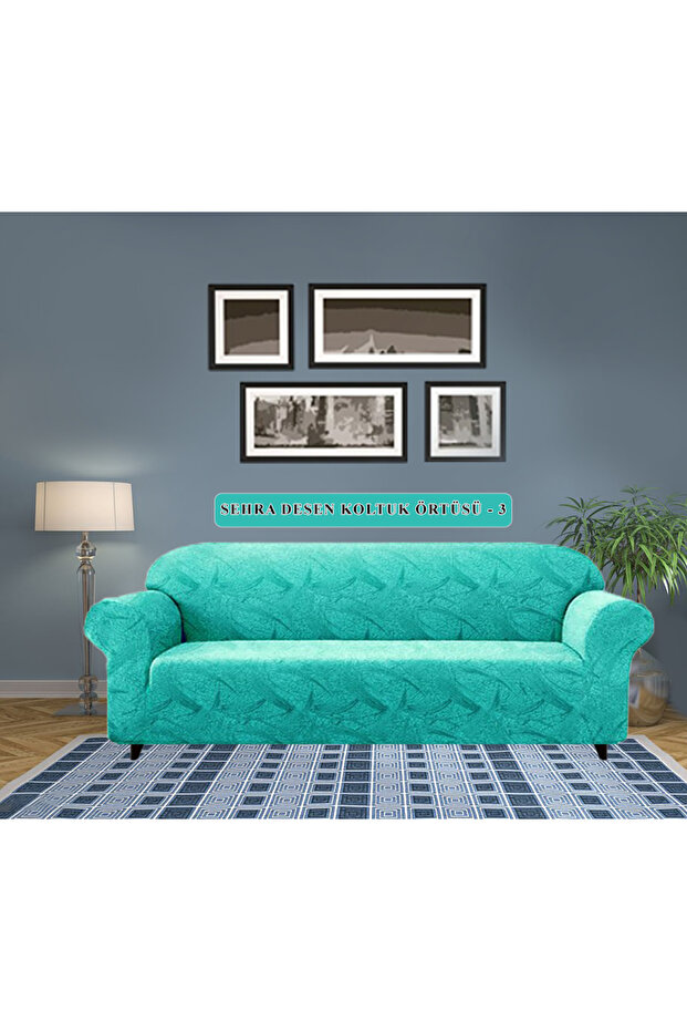 Flexible and Jacquard Washable Sofa Cover for 3 People - One Piece