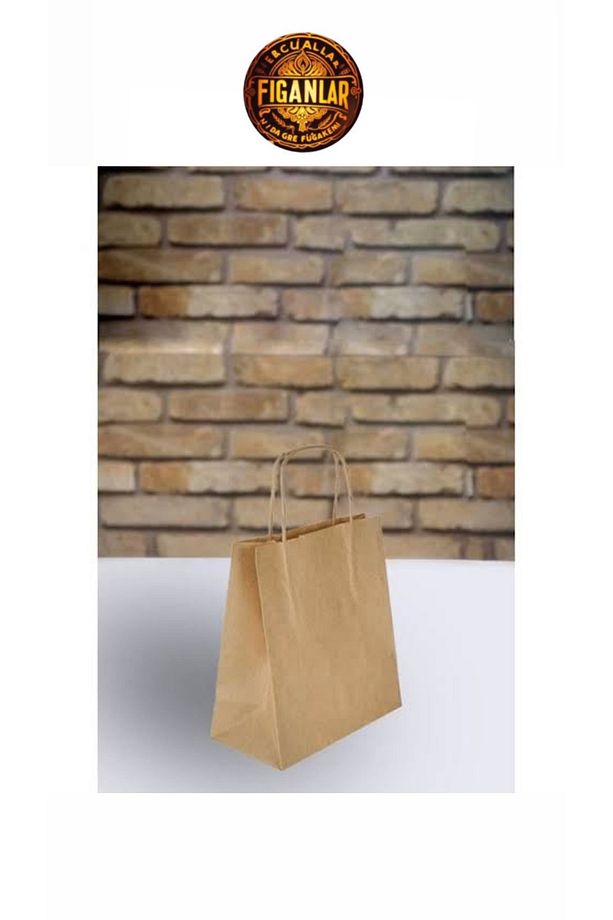 1. Kalite Kraft Çanta 25x12x31 ( 5 Adet ) ( Kağıt Poşet Karton Çanta ) - 1