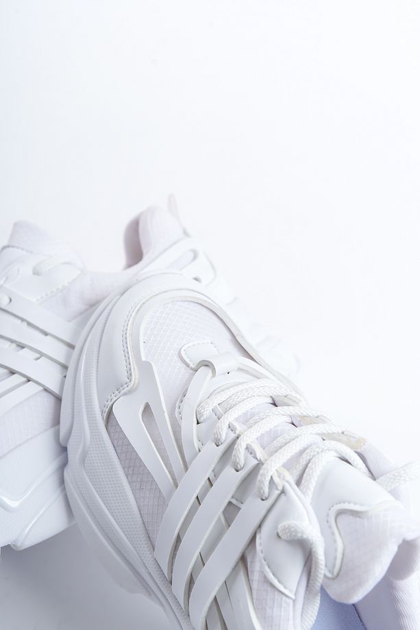 Anita Yüksek Tabanlı Beyaz Kadın Sneaker-Spor Ayakkabı - 3