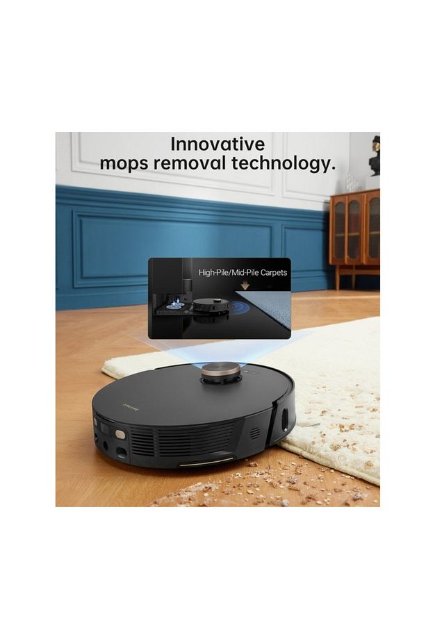 Güçlü Vormax Emiş Sistemi Ultra Mop Robot Süpürge Siyah - 4