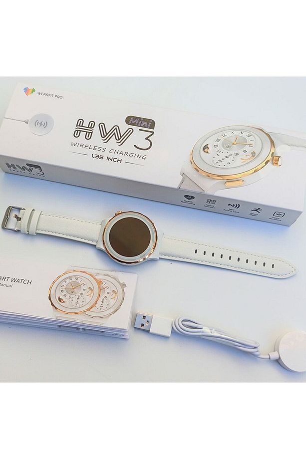 Hw3 Mini 41 Mm Nfc Destekli Hediye Kordonlu Kadın Akıllı Saati - 2022 Model - 7