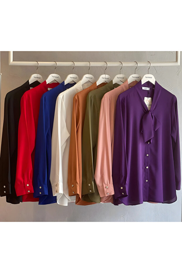 Plus Size Jesica Tie Collar Shirt (All Variants)