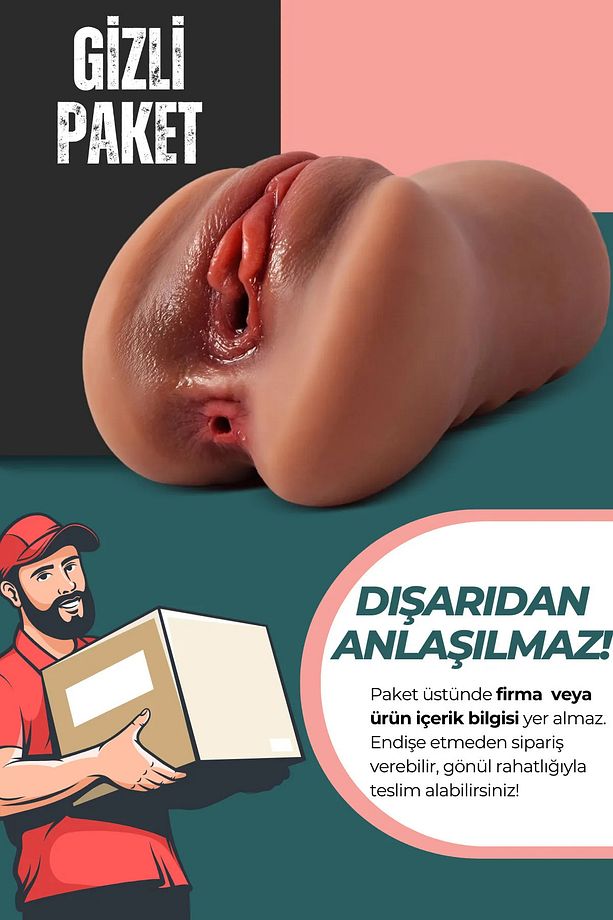 Ultra Gerçekçi Premium Doku Realistik Manken Anal Vajina Çift Giriş Vajina Silikon Bebek - 3