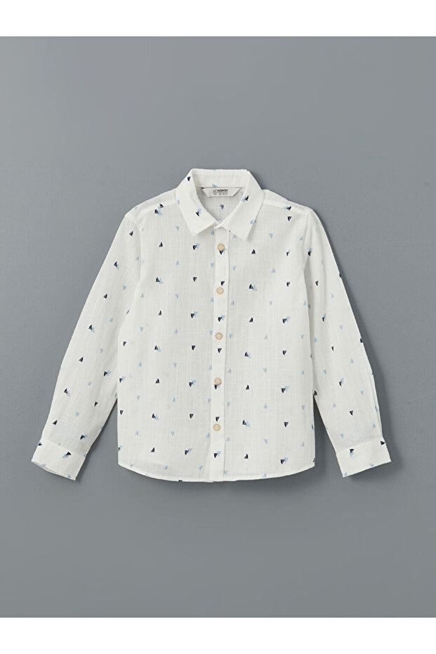 LCW Kids Printed Long Sleeve Boys' Shirt