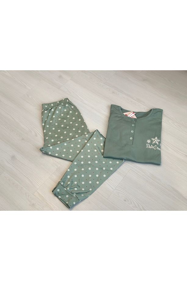 PİJAMONİ Kadın Kalın Pamuklu Pijama Takımı - 2