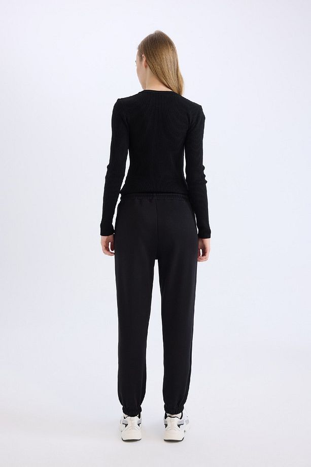 Standart Fit Kalın Jogger Eşofman Altı Bel Paça Lastikli Basic Düz Uzun Boy S7370AZ25SP - 7