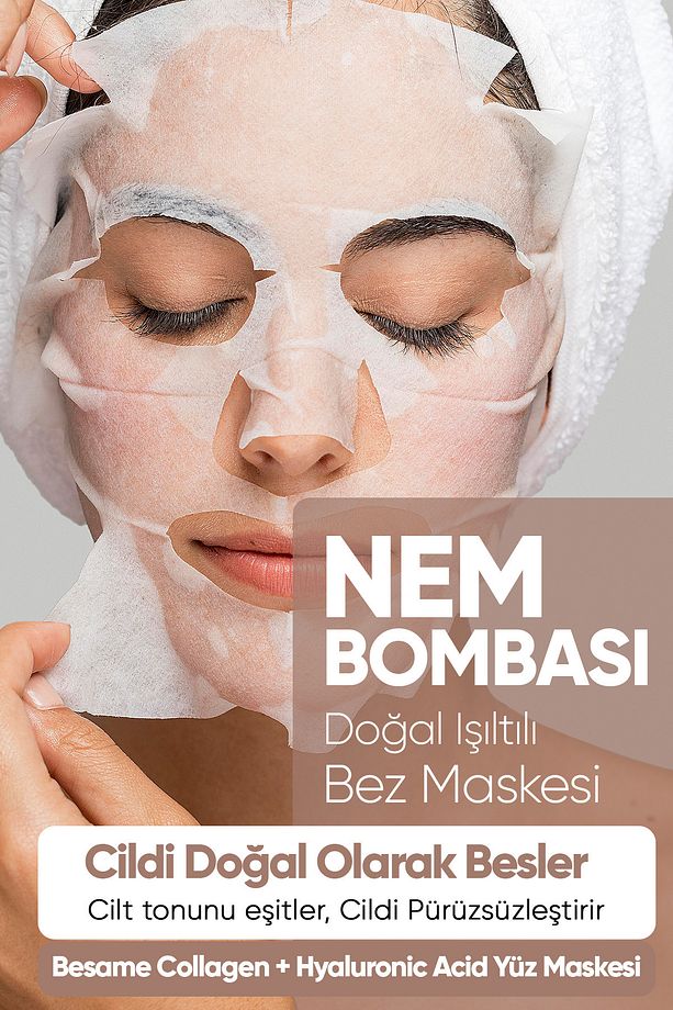 Collagen Provitamin B5 Nem Bombası Kağıt Yüz Maskesi 15 ml - 5