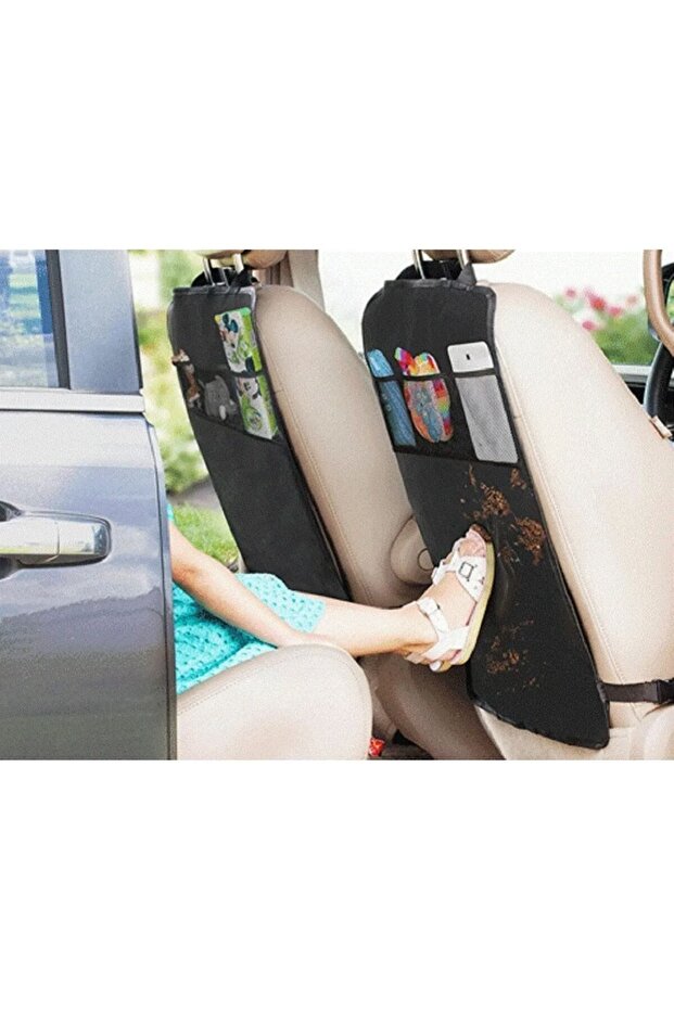 Car Seat Back Protective Case Mesh Pocket Organizer 1 Piece