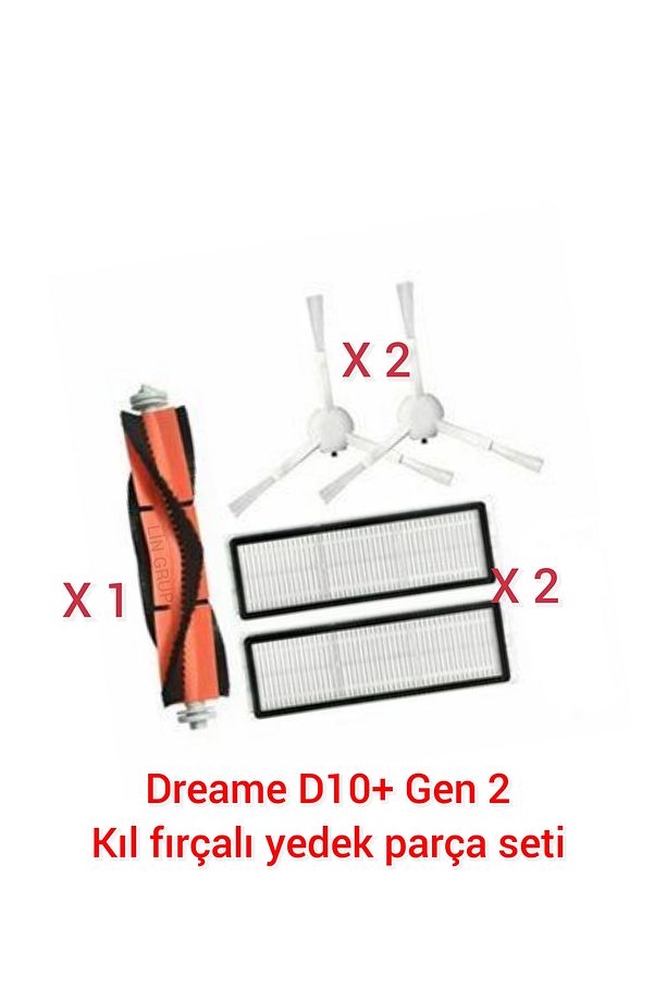 Dream e D10+ plus Gen 2 robot süpürge KIL fırça yedek parça seti - 1