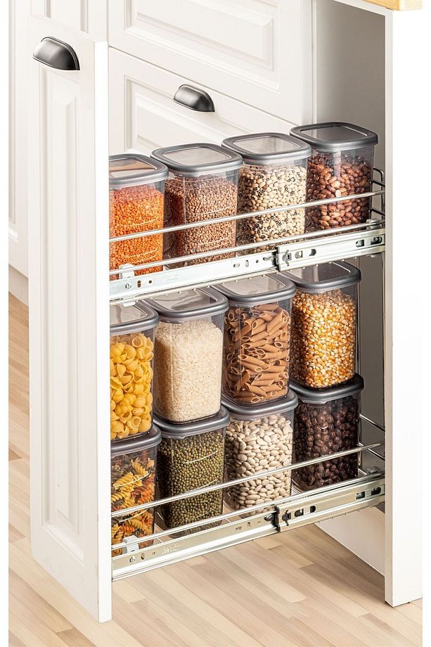 12'li Etiketli Ve Sızdırmaz Kapaklı Erzak Saklama Seti - 1200ml - 20 Adet Etiket Hediyeli - 3