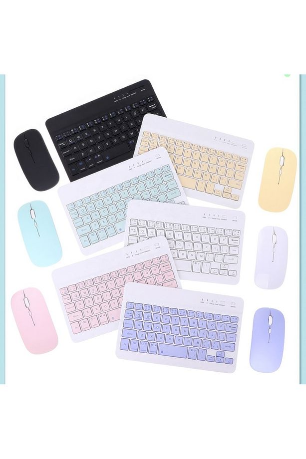 Taşınabilir Şarjlı Bluetooth Klavye+Mause set (Android/Windows/İos Uyumlu) Yeni model - 7