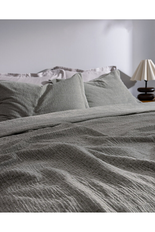 Feolette Double Bedspread - Mint Green - 4