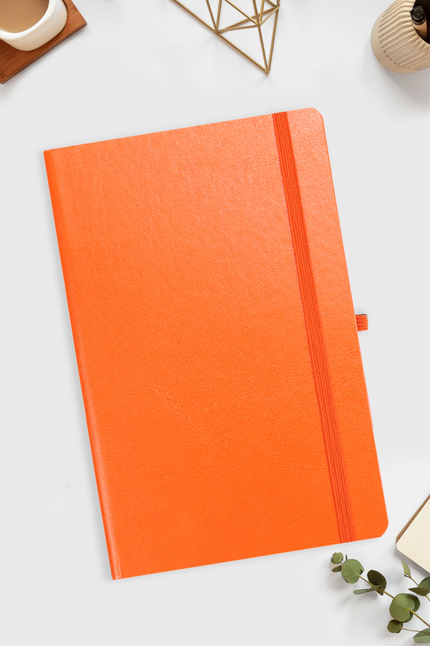 Dark Orange Lined Notebook - 1