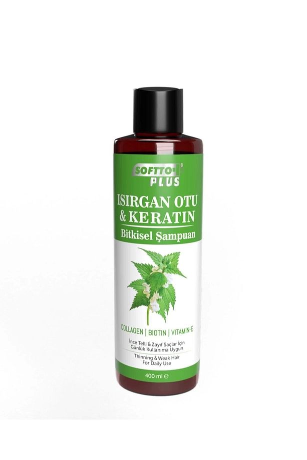 Yağlanma Karşıtı Onarıcı Isırgan Otu  Keratin Bitkisel Şampuan 400 ml - 2
