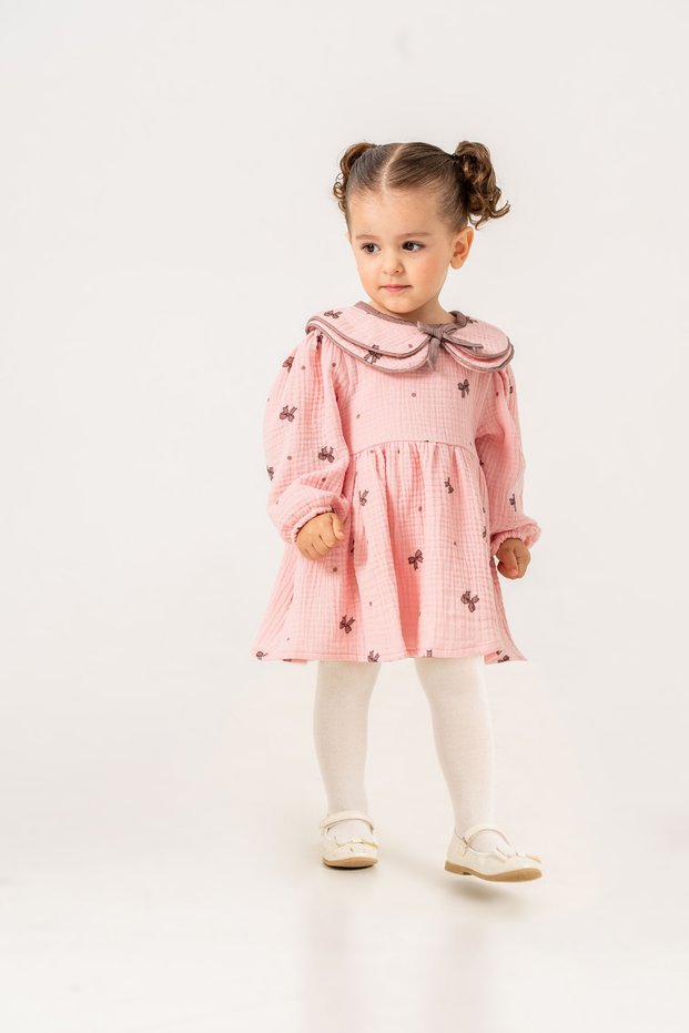 Baby Girl Bowknot Dress with Pantyhose and Gift