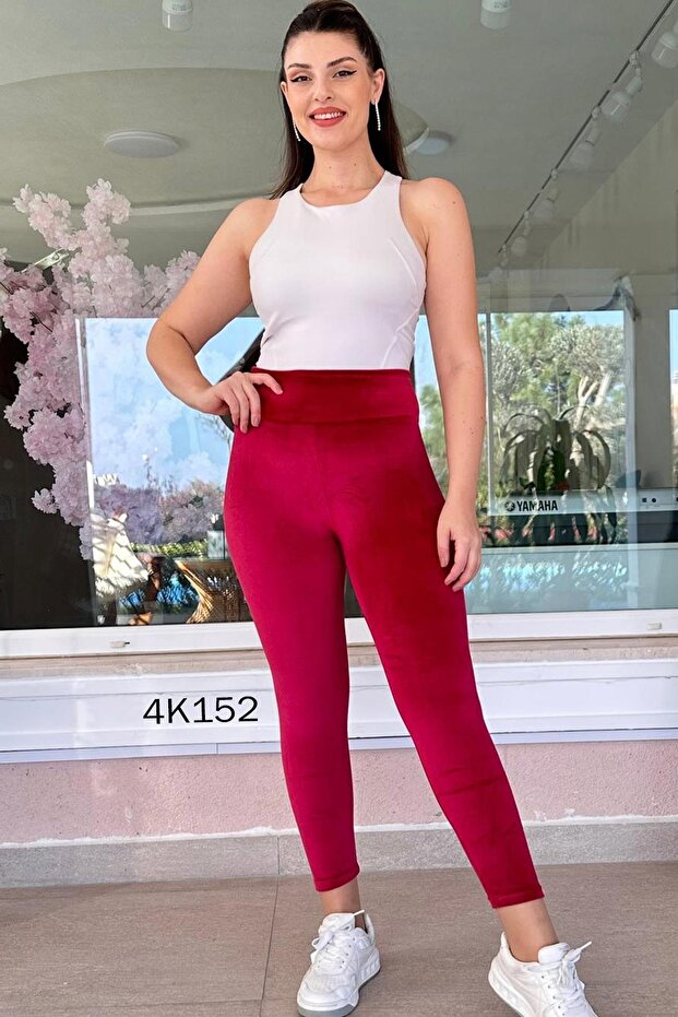 High Waist Velvet Leggings 4K152
