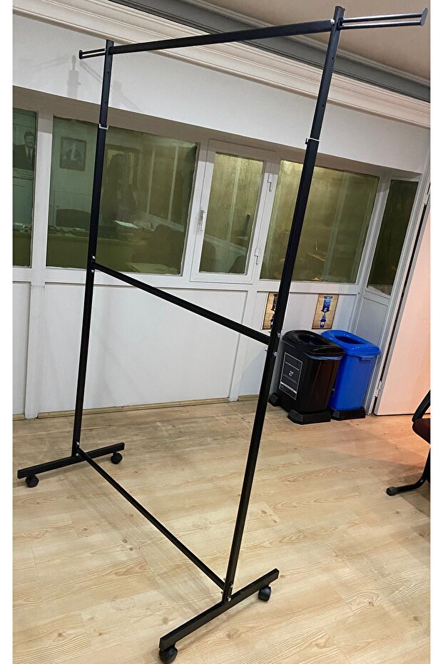 Çift Katlı Askılık Oval Boru Stant Siyah - 3