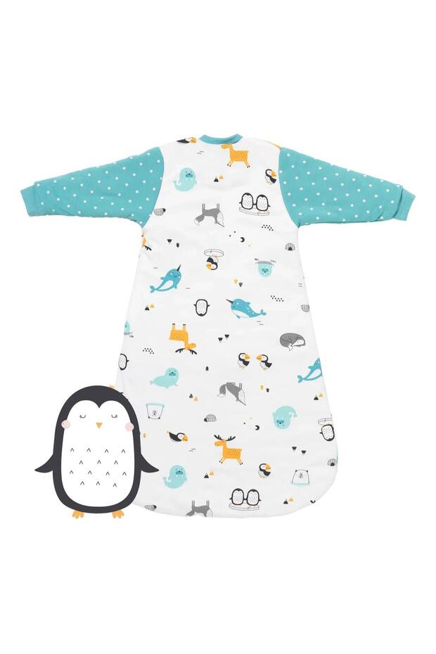 Kundak Çocuk-bebek Uyku Tulum Organik Pamuklu İç Dolgu Polyester-110cm-(2.5-3.5 Tog) - 2