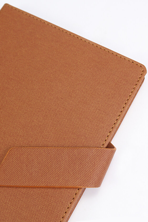 Brown Striped Magnet Notebook - 2