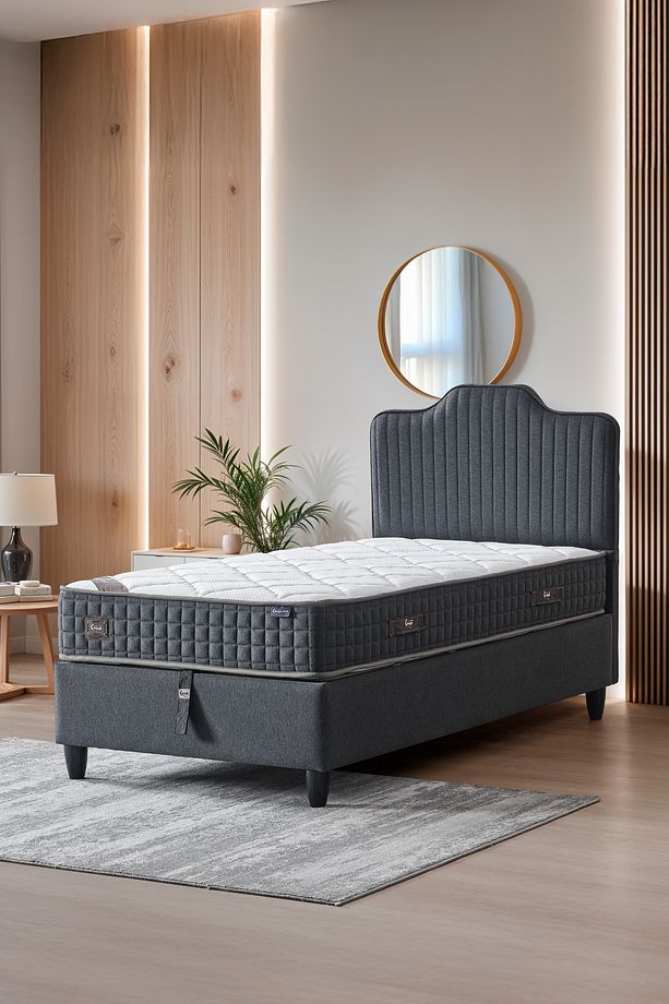 AE-7813 Menekşe Çift Kişilik Baza Başlık 2'li Set Sandıklı  (YATAK DAHİL DEĞİLDİR) - 4