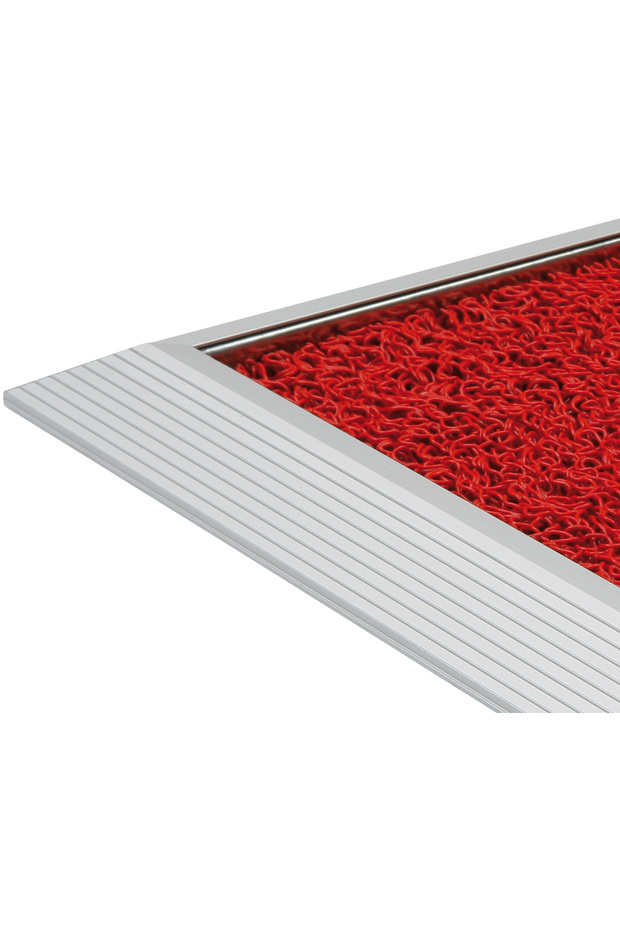 Galvaniz Hazneli Hijyen Paspas - 68x98cm - Kırmızı - 4